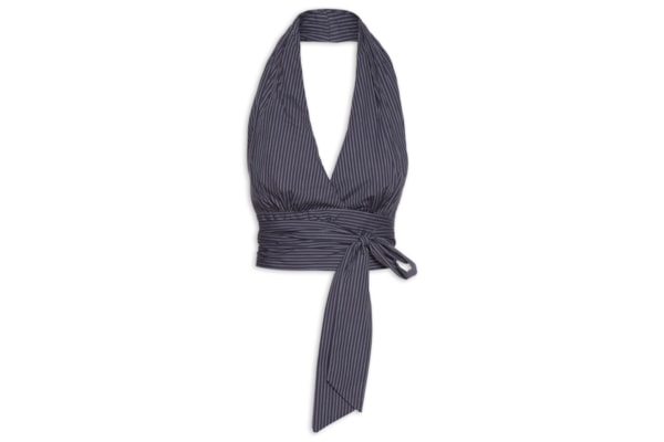 Top Frente Única Listras - Azul