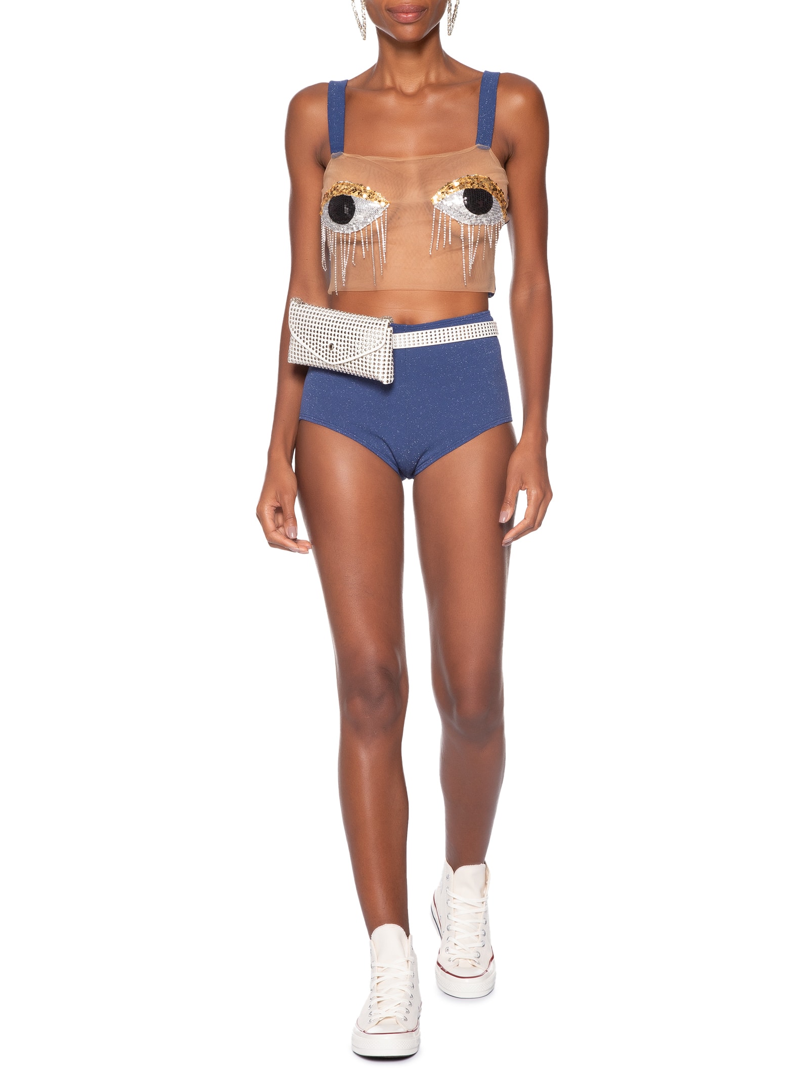 Top Gal Olhos Azul Carnavália