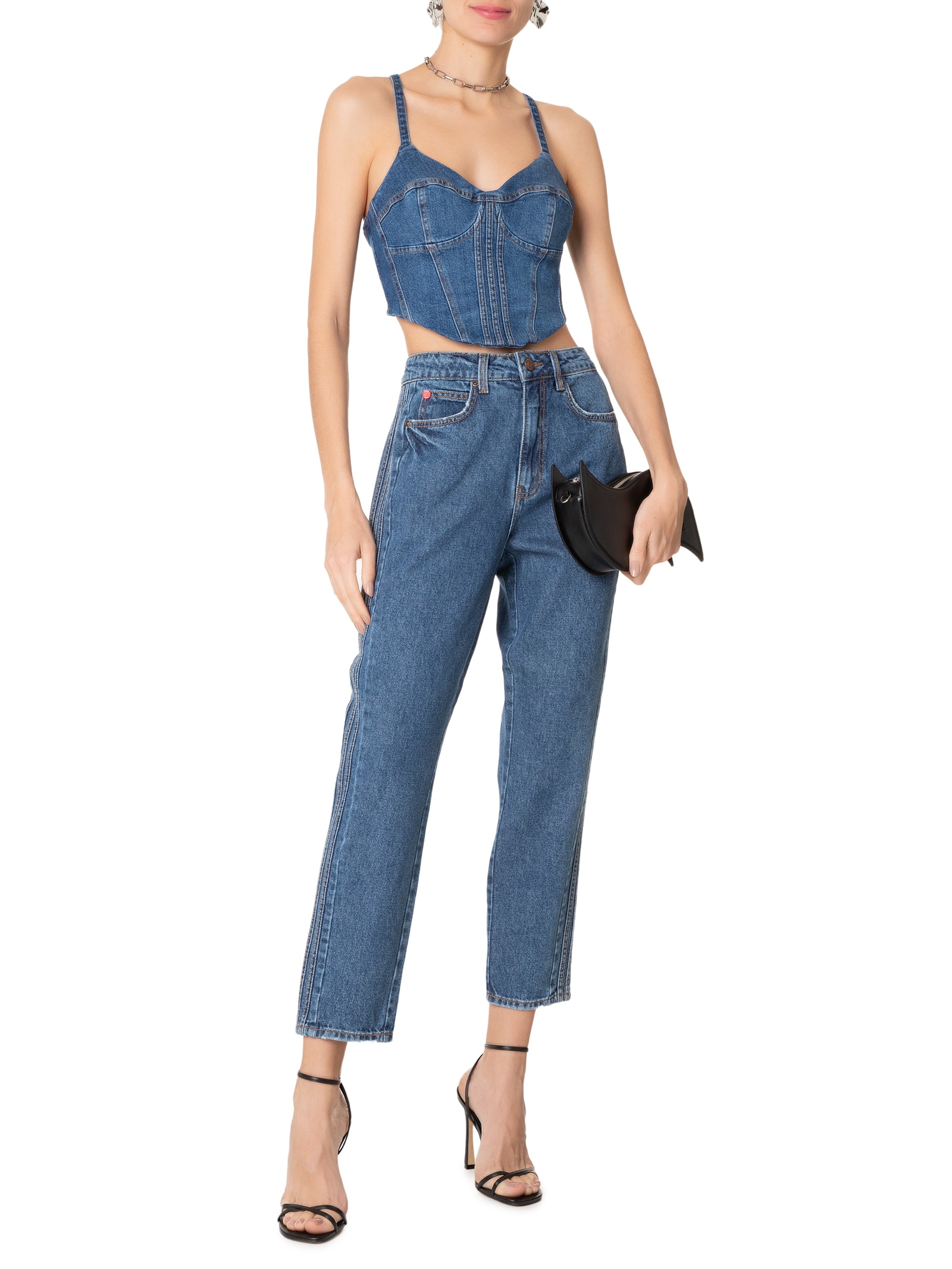 Top Jeans - adidas x FORUM - Azul