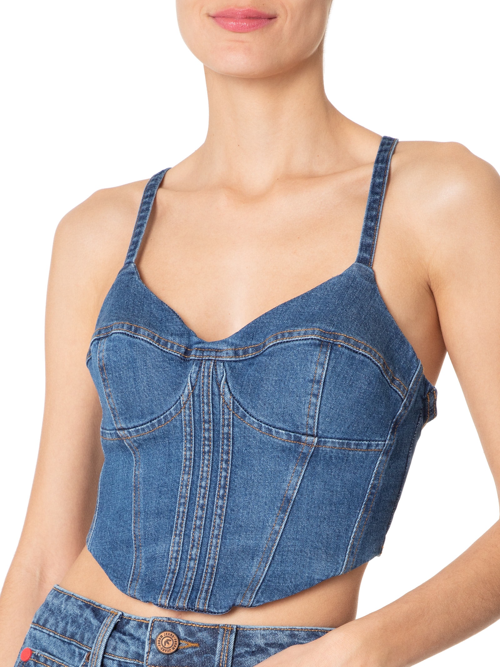 Top Jeans - adidas x FORUM - Azul