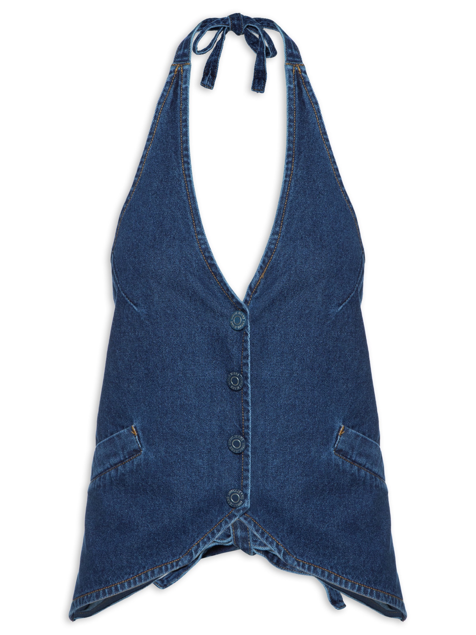 Top Jeans Frente Única Amarração Azul Animale Jeans