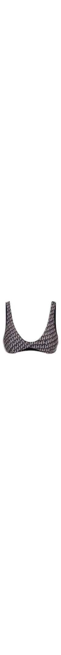 Top Juliana Estampado Estampa H - Preto