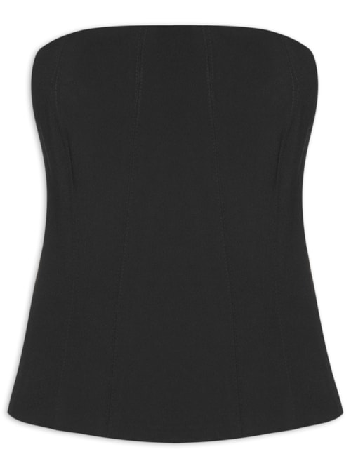 Top Justo Crepe – Preto