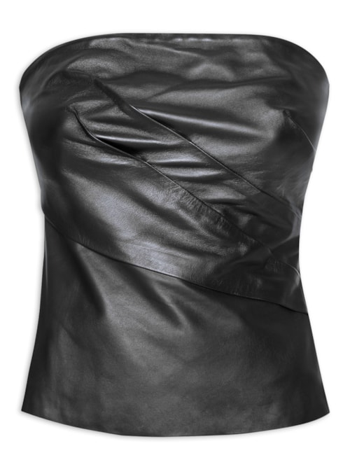 Top Kayla Couro – Preto