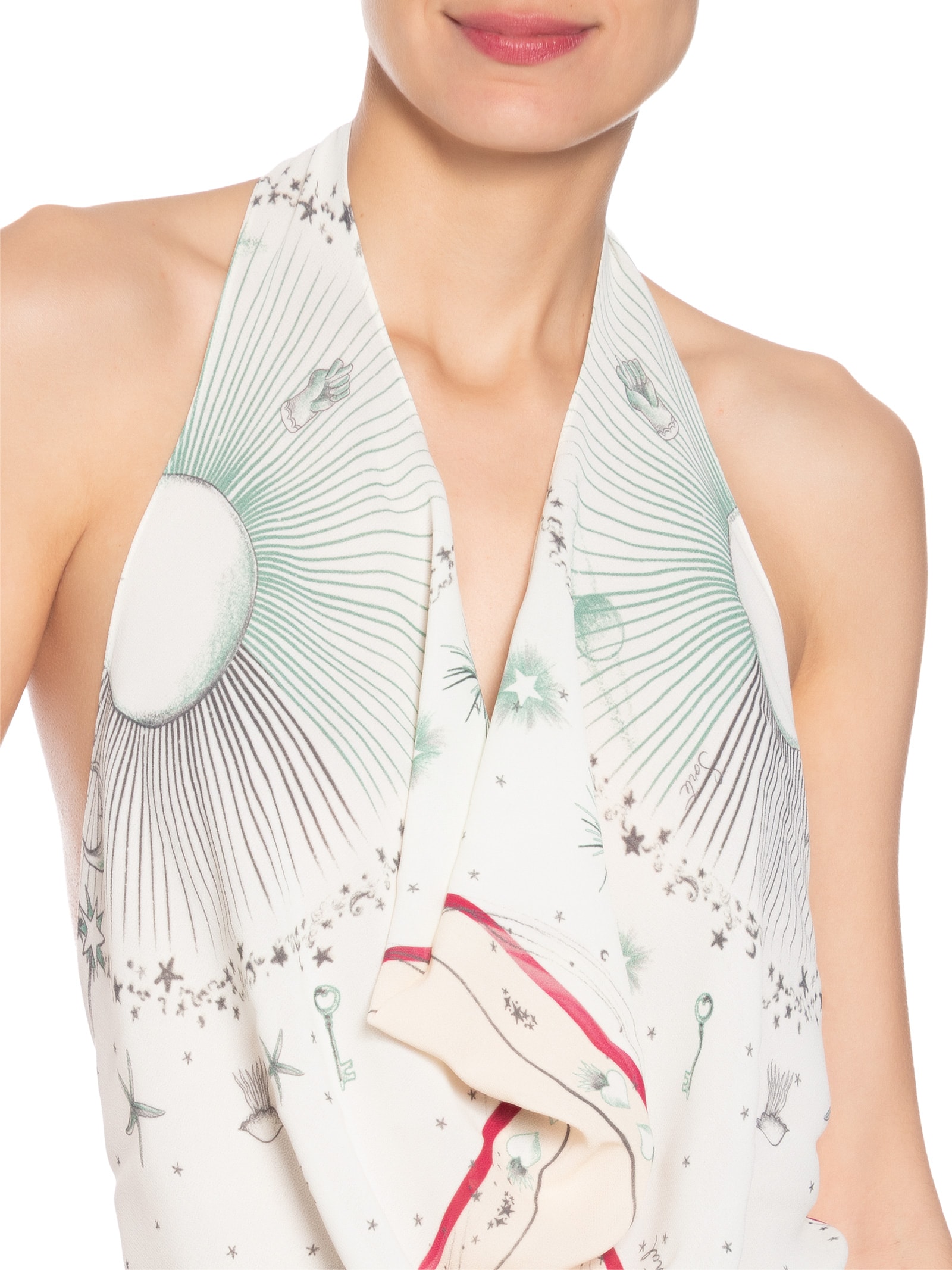 Top Lenço Aqua Astral Off White Animale