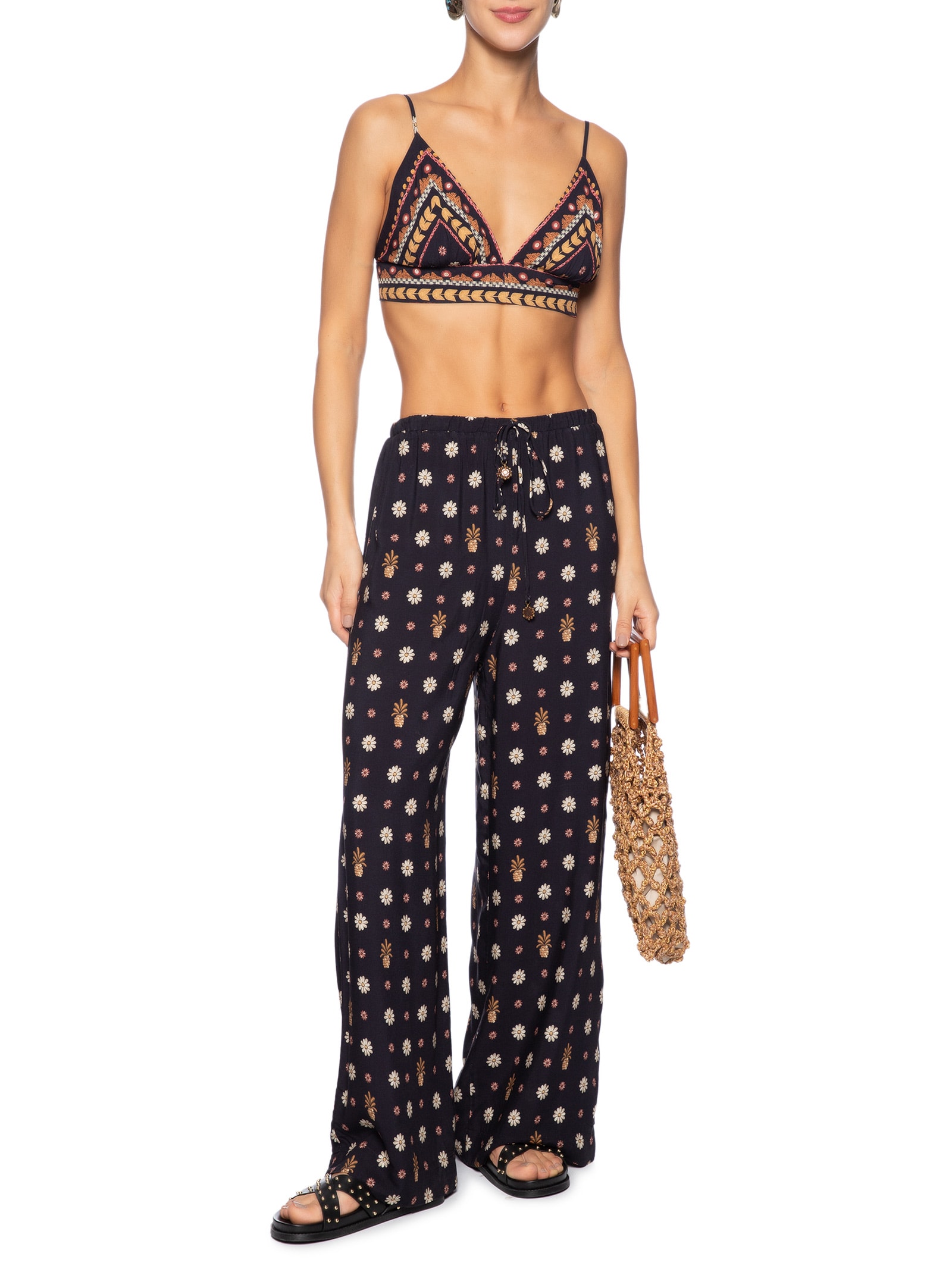 Top Lenço Lili Preto Farm