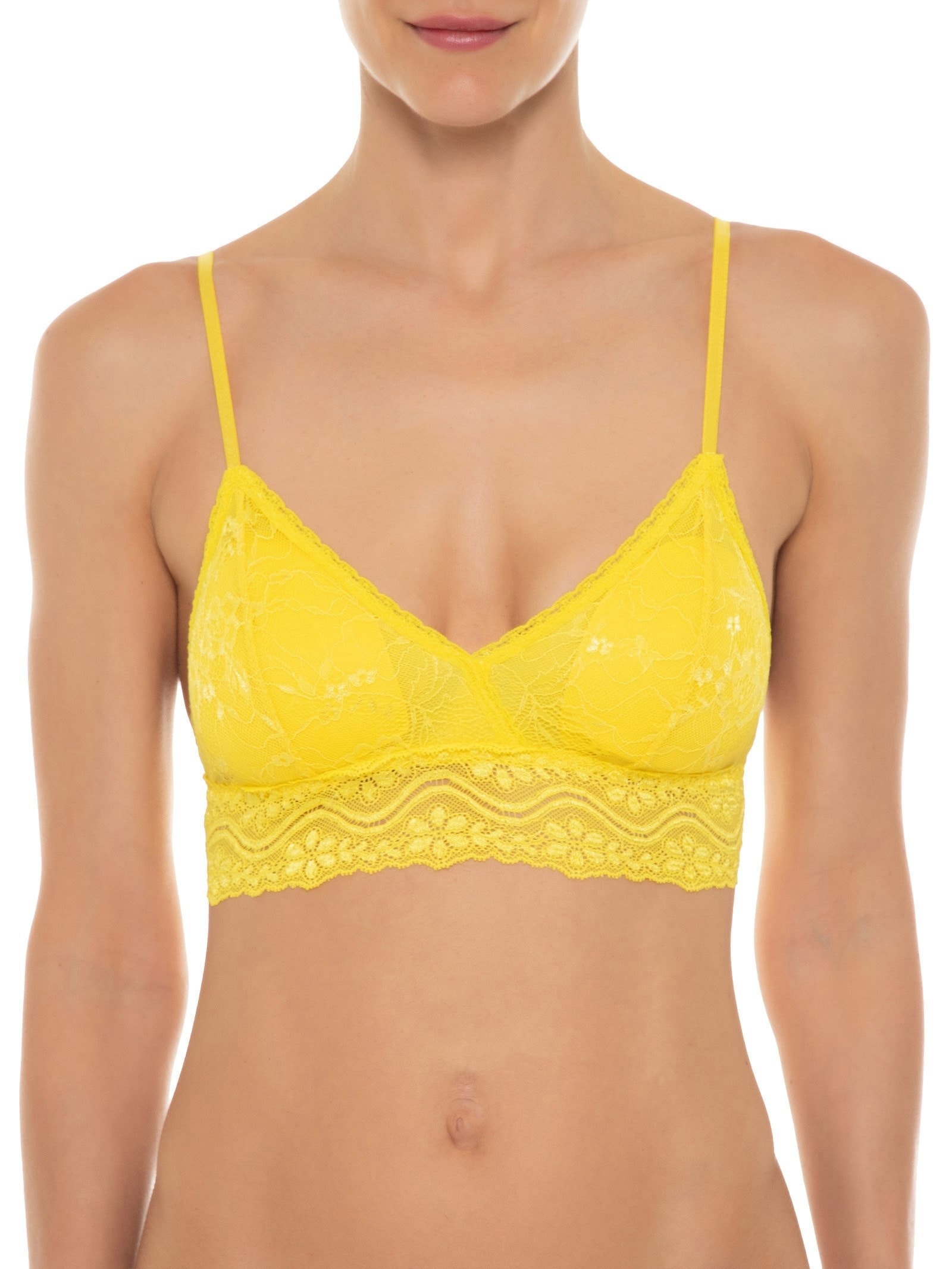 Top Leve Com Bojo Removível Amarelo Valisere