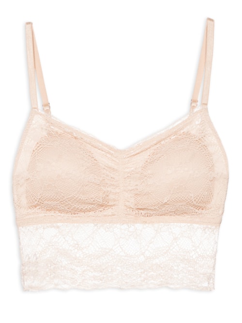 Top Leve Com Bojo Removível Renda Essencial – Bege