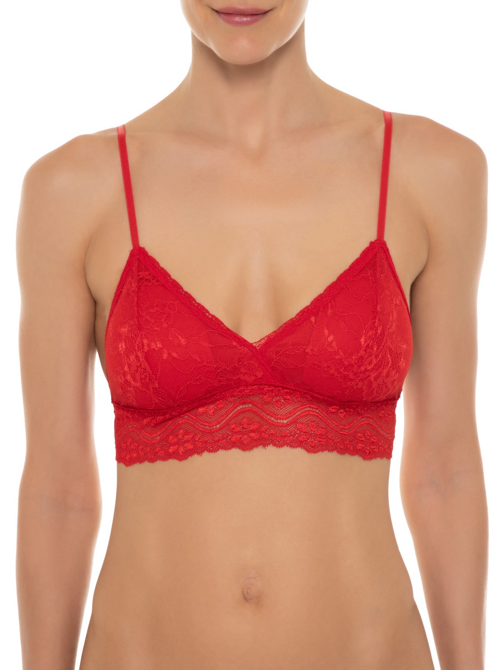 Top Leve Com Bojo Removível Vermelho Valisere