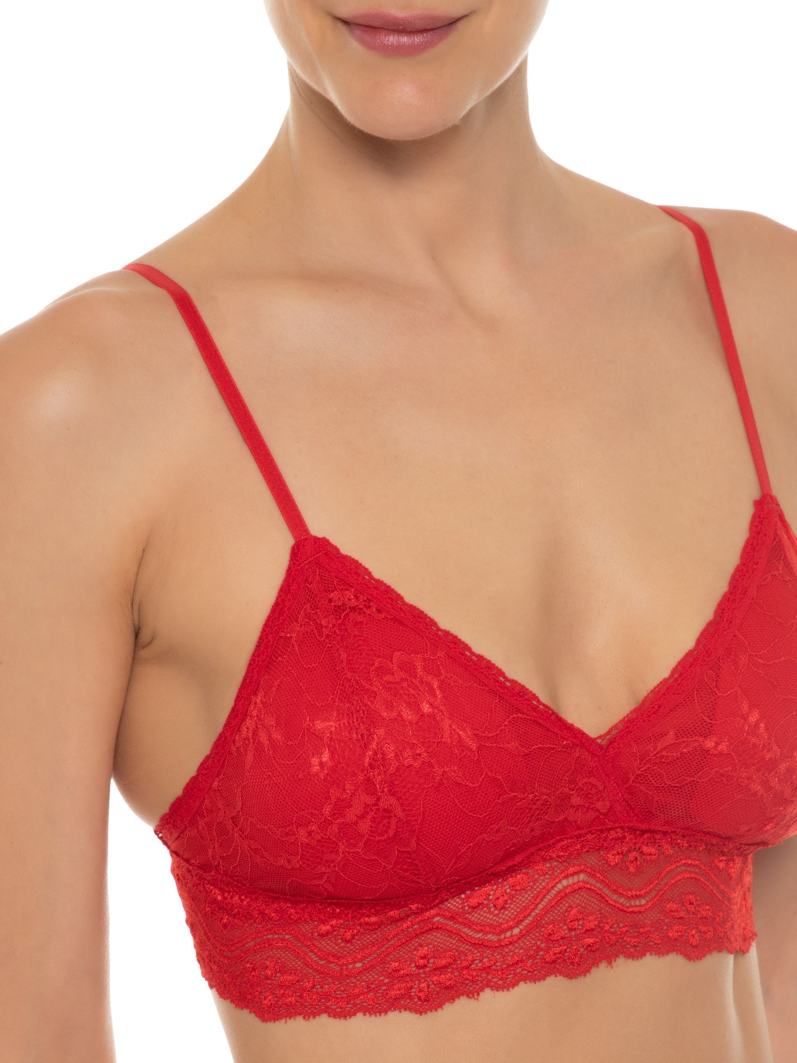 Top Leve Com Bojo Removível Vermelho Valisere