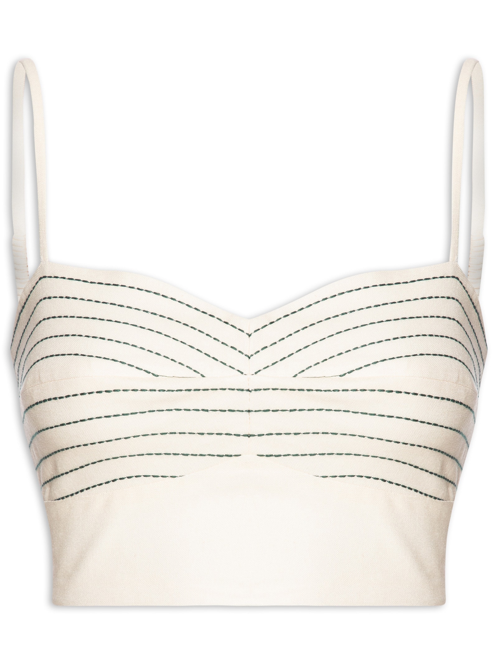 Top Linho Bordado Estampa Tropicana Amarelo Dress To