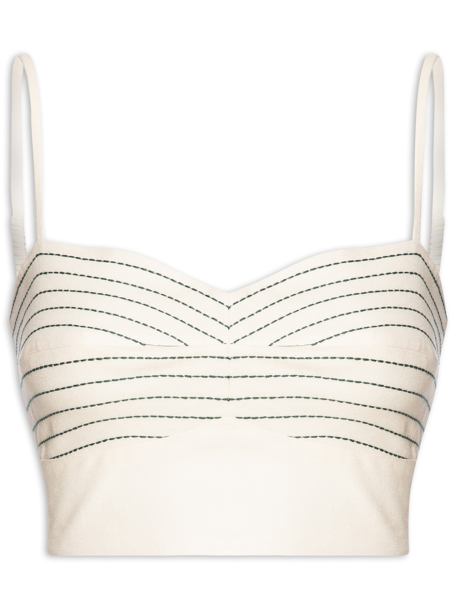 Top Linho Bordado Estampa Tropicana Amarelo Dress To