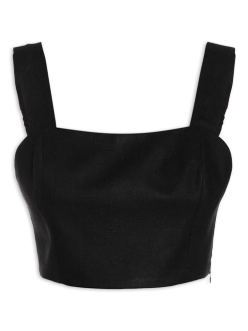Top Linho Leve – Preto