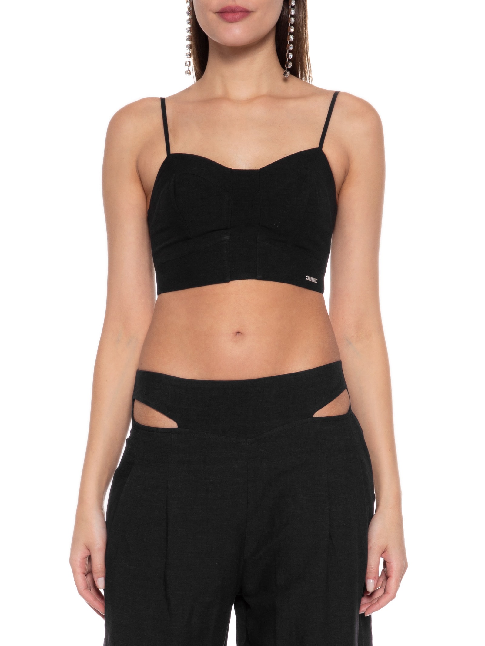 Top Linho Preto Colcci