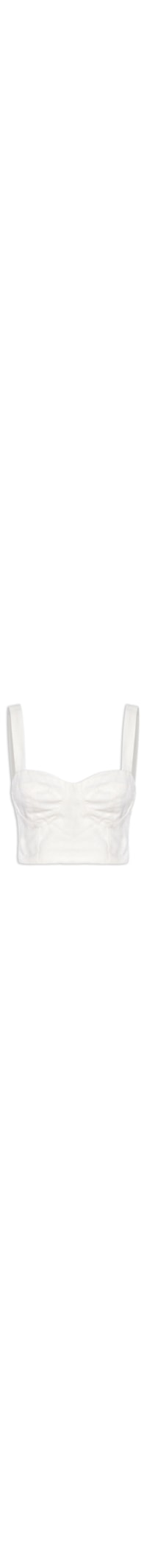 Top Linho Recorte Busto - Off White
