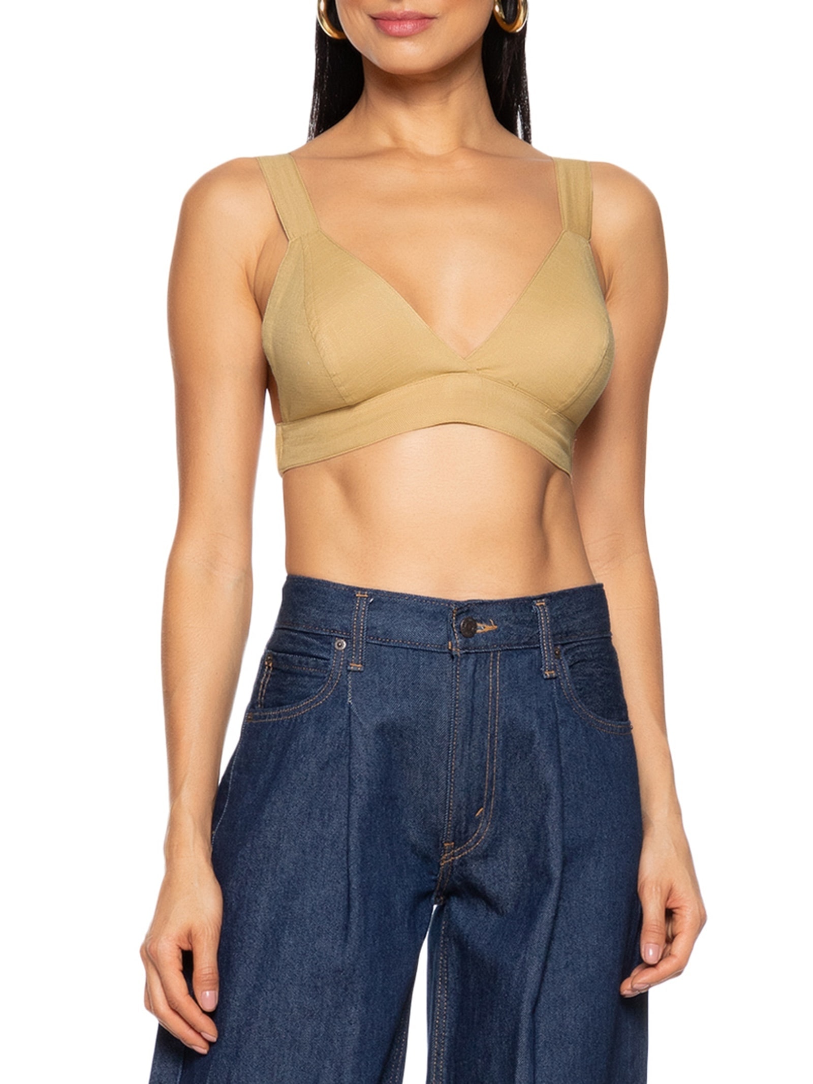 Top Liso Bege Hering