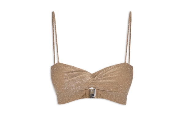 Top Lurex Assimétrico - Dourado
