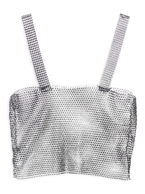 Top Malha Metálica – Preto