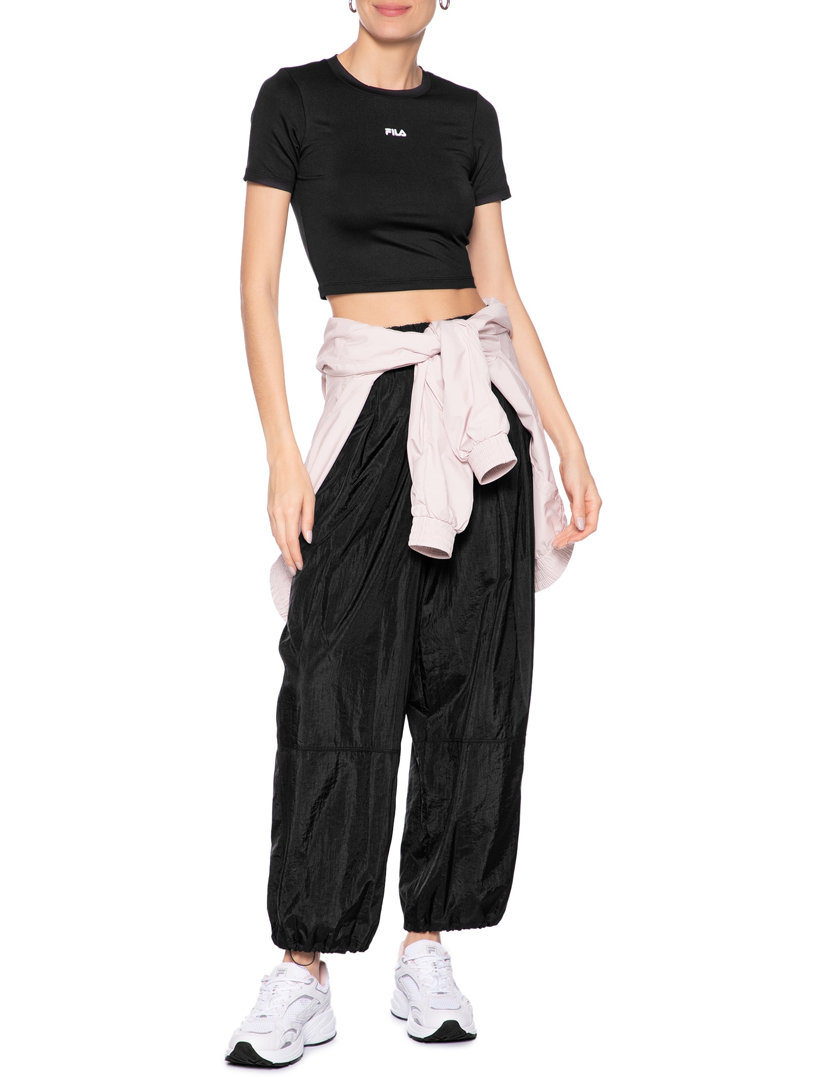 Top Manga Curta Essencial Preto Fila