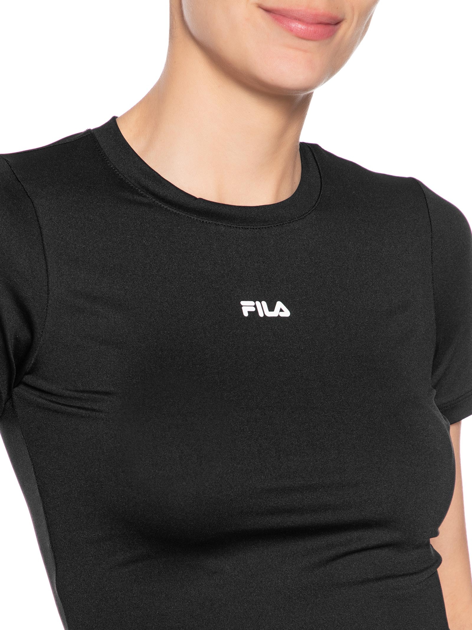 Top Manga Curta Essencial Preto Fila