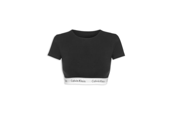 Top Manga Curta Modern Cotton - Preto