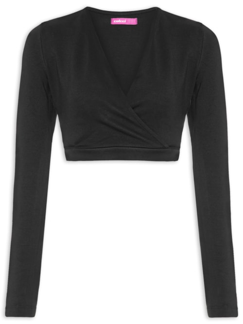 Top Manga Longa – Preto