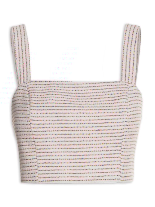 Top Maquinetado Color – Bege