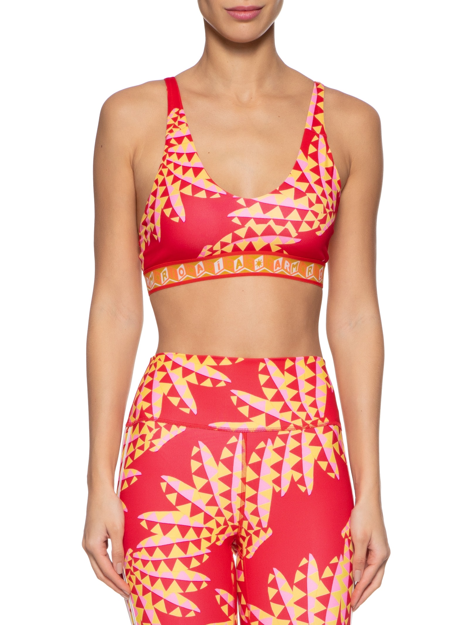 Adidas + Farm - Top Médio Suporte - Vermelho