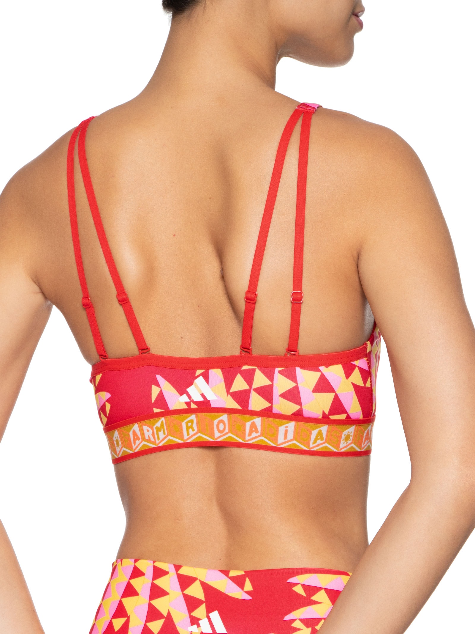 Adidas + Farm - Top Médio Suporte - Vermelho