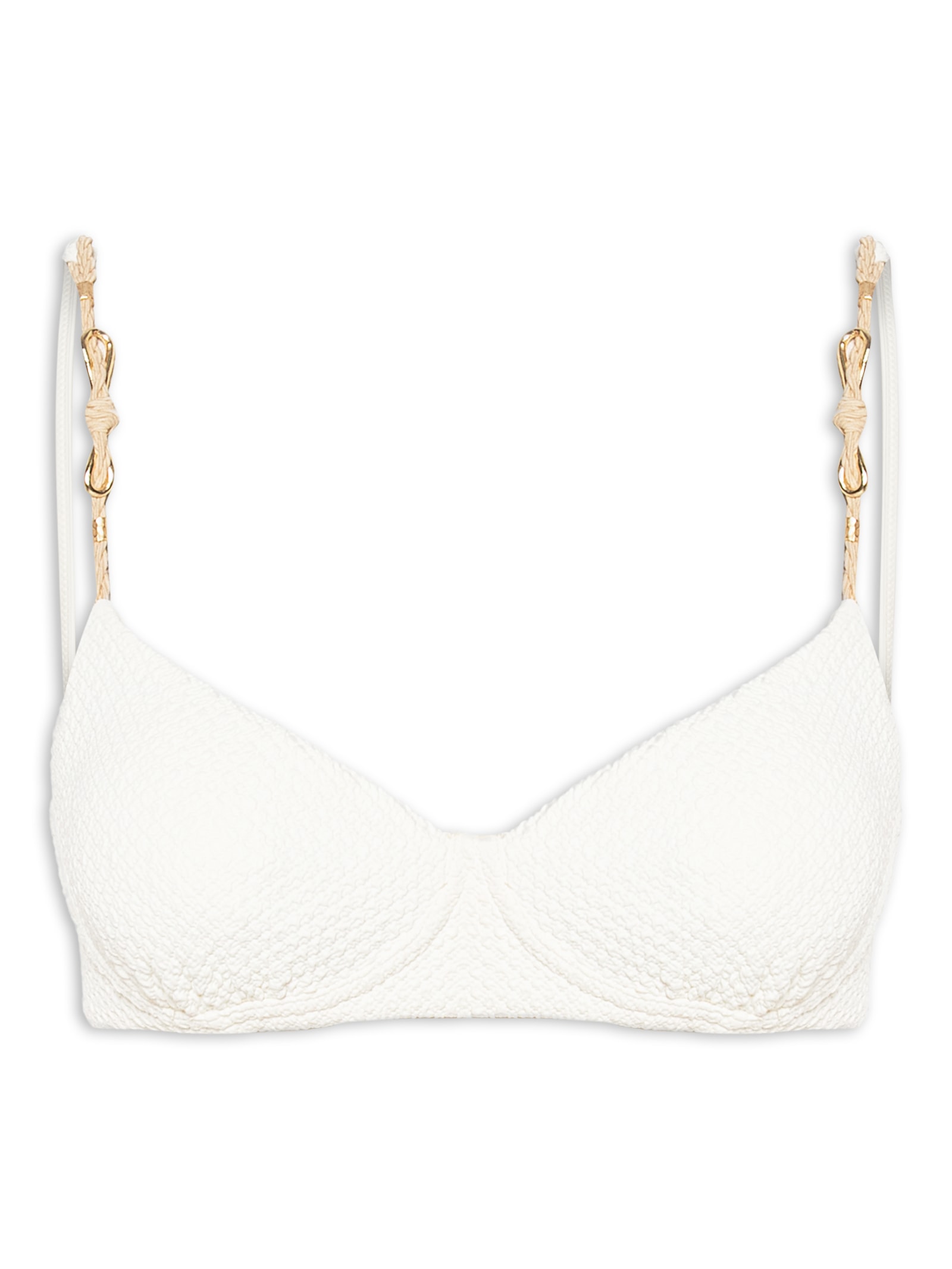 Top Meia Taça Com Textura Liso Branco Cia Marítima