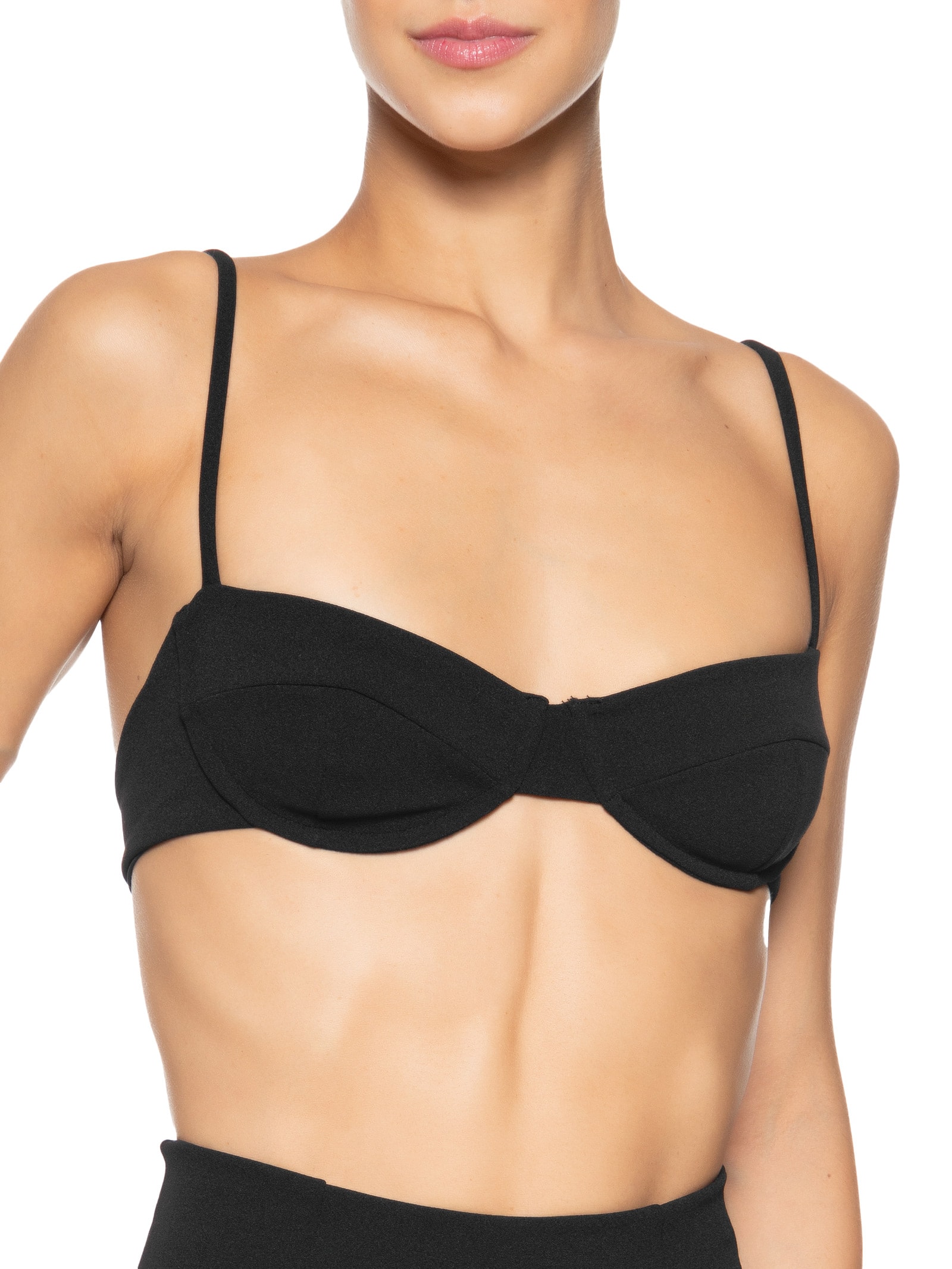 Top Meia Taça Crepe Preto Haight