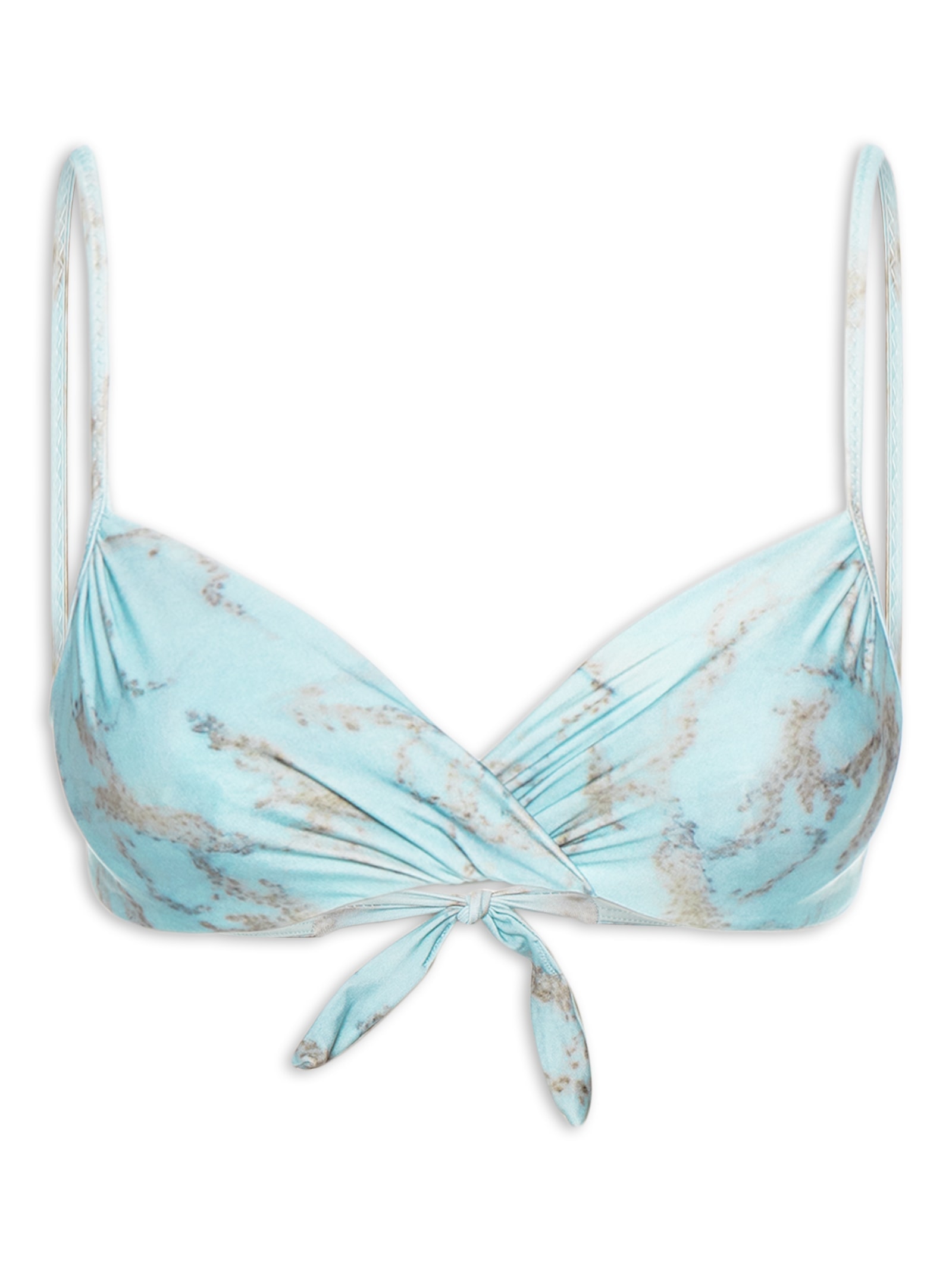 Top Meia Taça Estampado Azul Cia Marítima