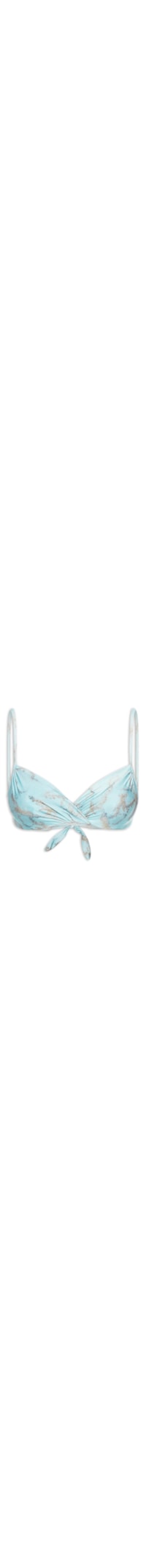 Top Meia Taça Estampado - Azul