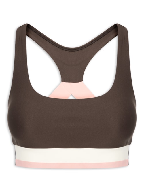 Top Nadador Liso Active Soul - Marrom