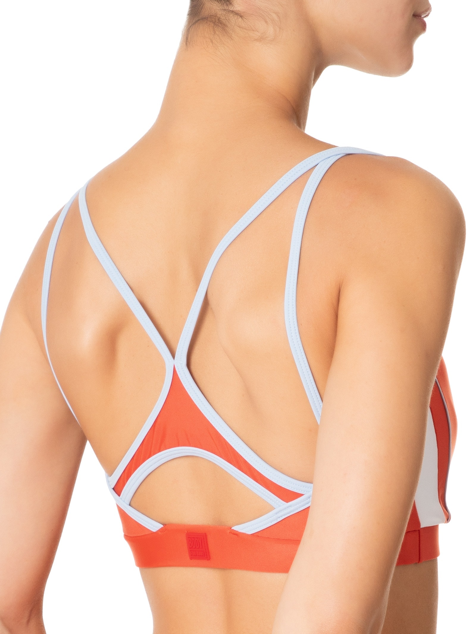 Top Nadador Liso Laranja Body For Sure