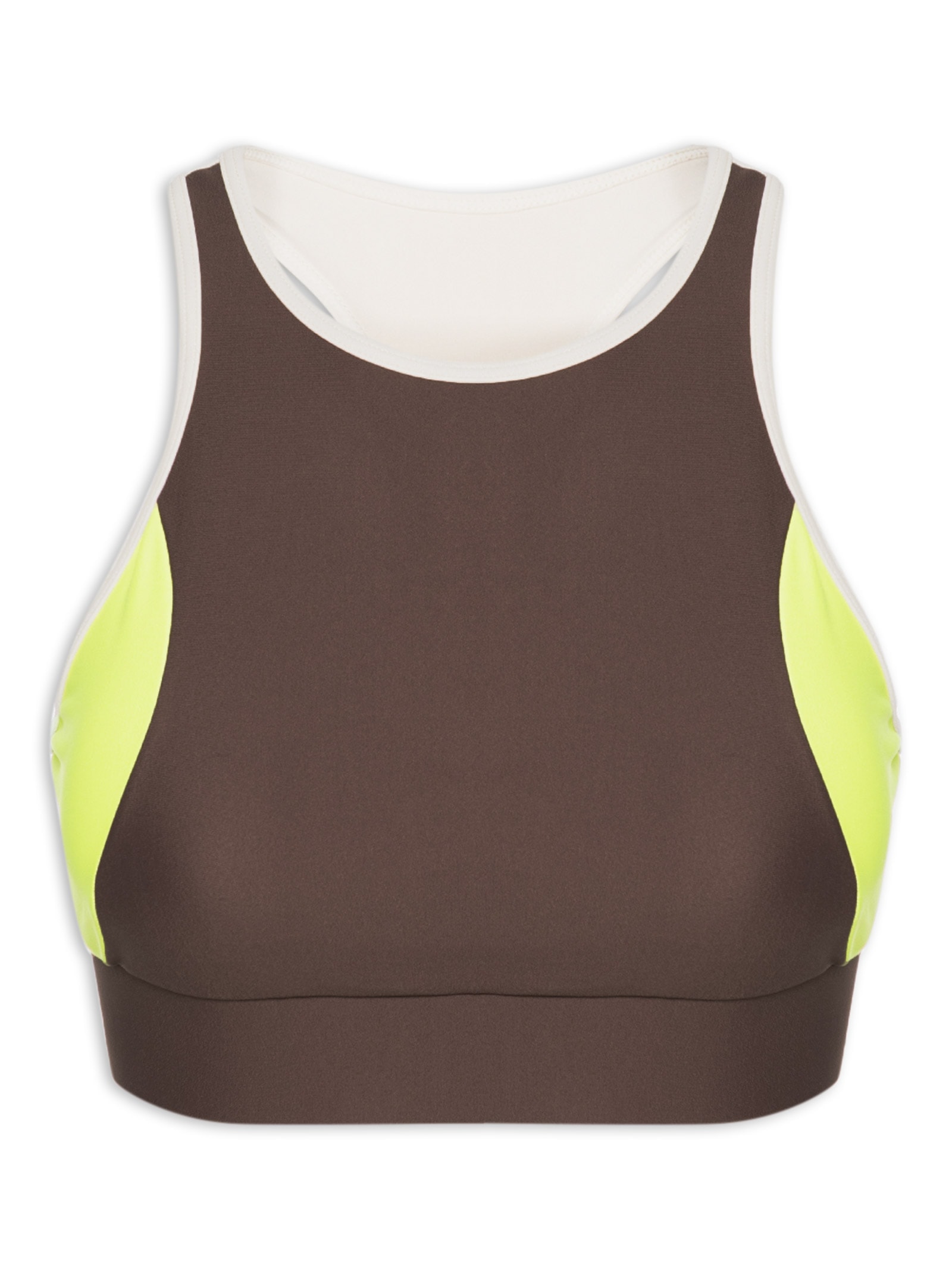 Top Nadador Liso Marrom Body For Sure