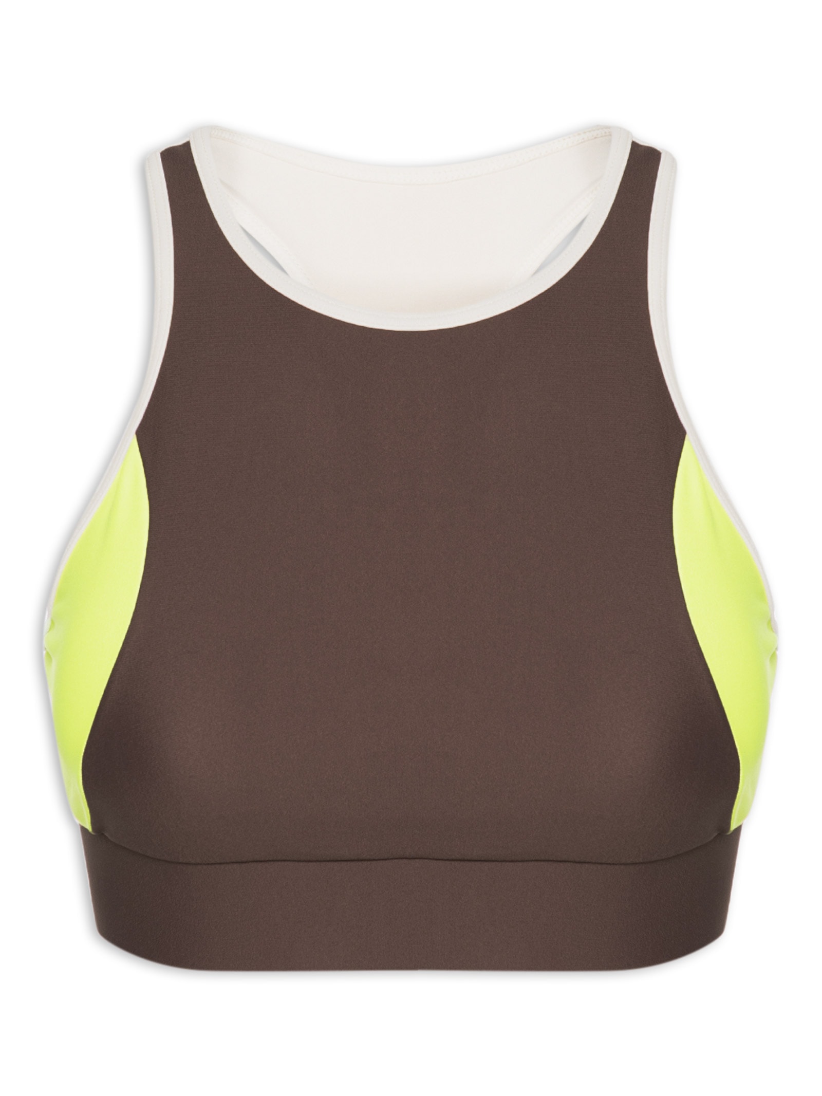 Top Nadador Liso Marrom Body For Sure