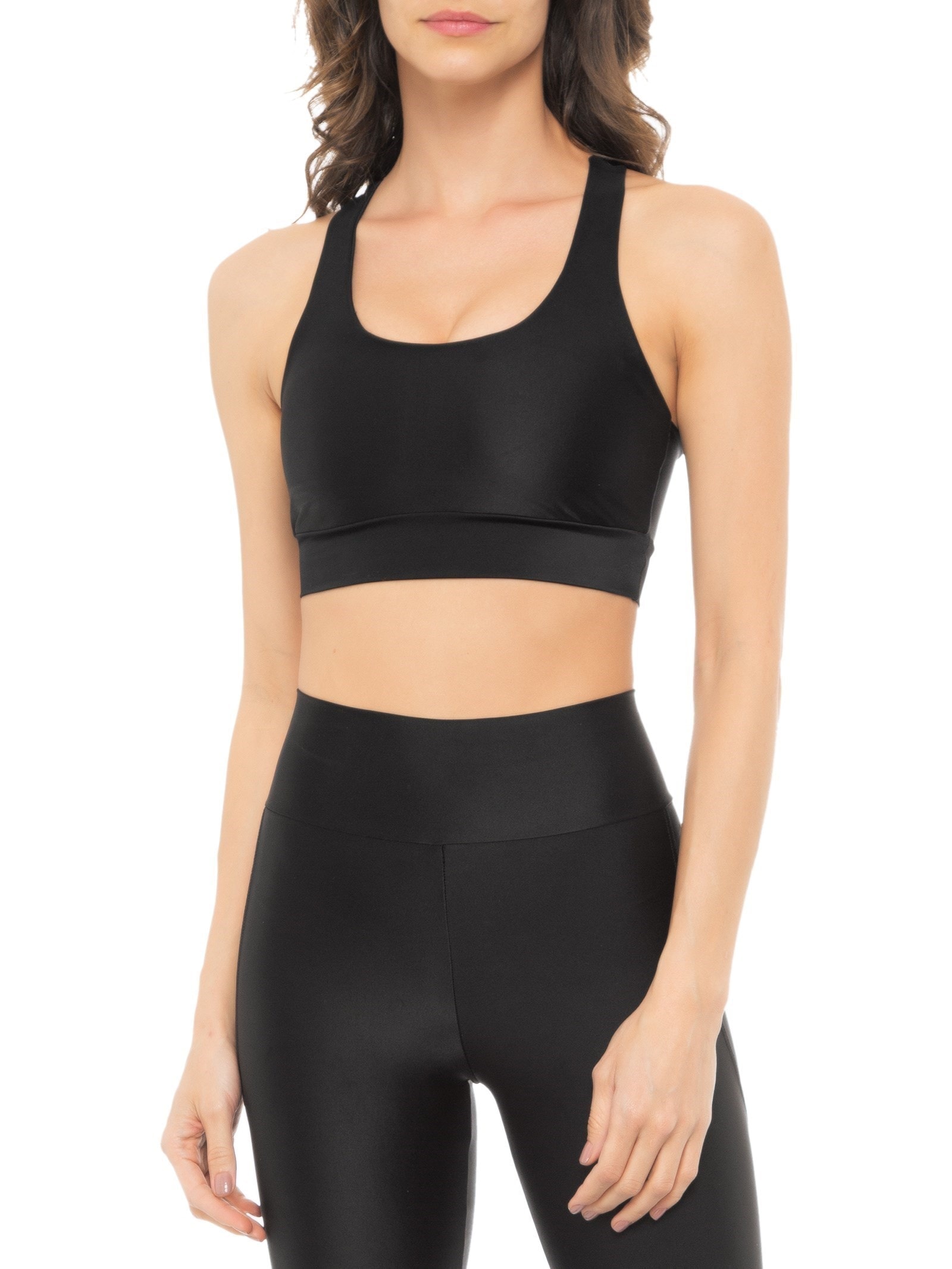 Top Nadador Liso Preto Body For Sure