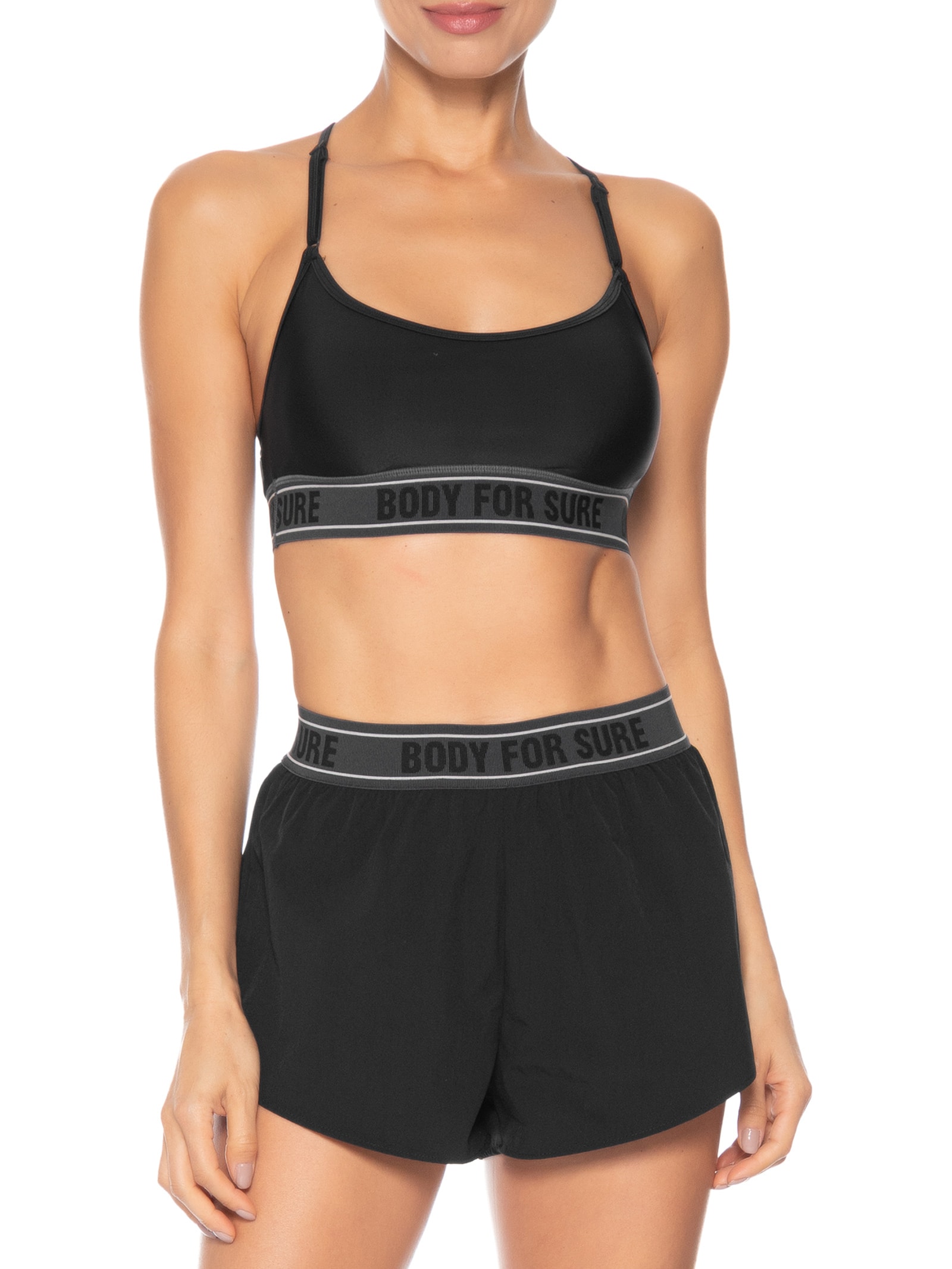 Top Nadador Liso True Connection Preto Body For Sure