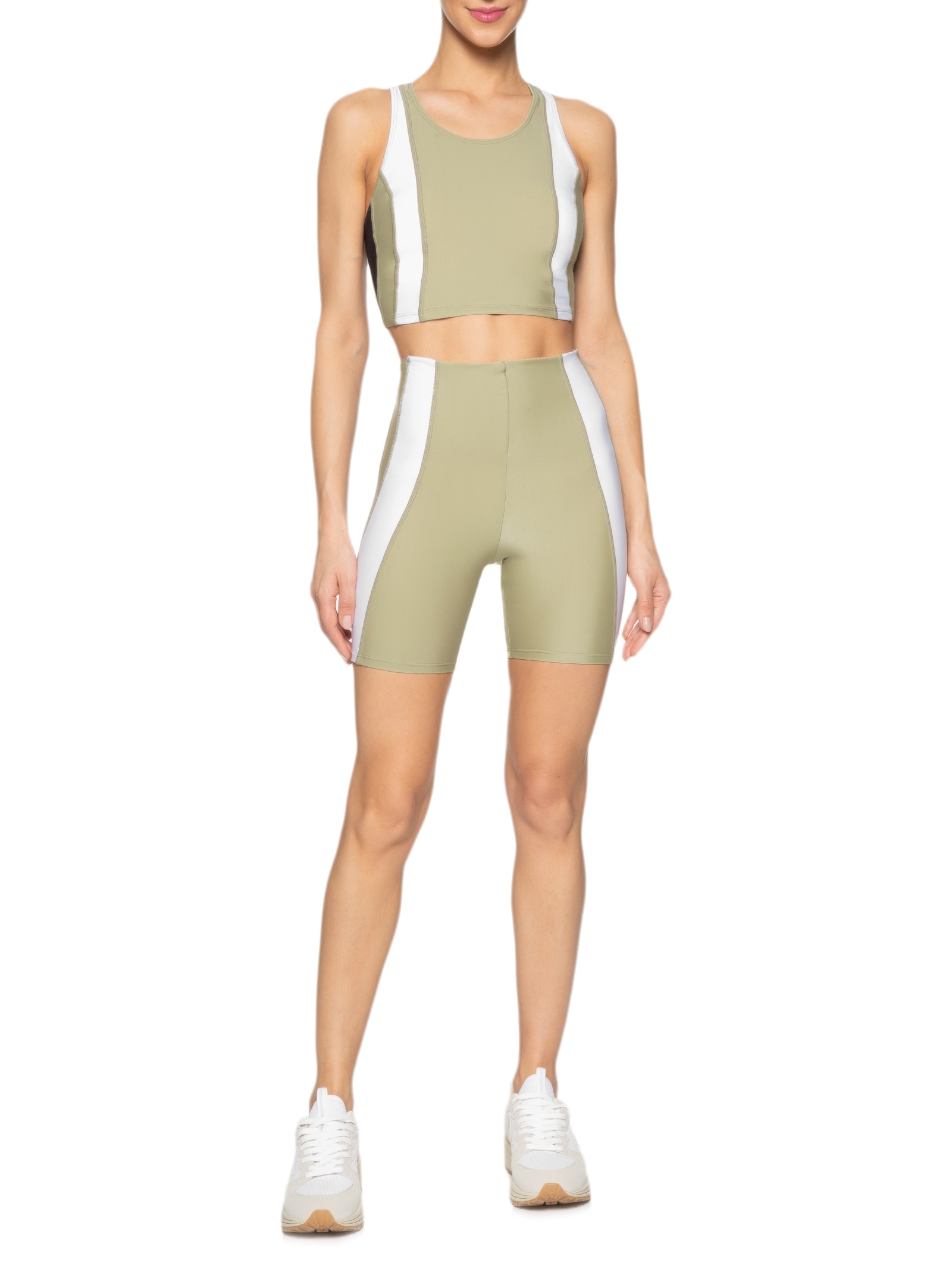 Top Nadador Liso Verde Body For Sure