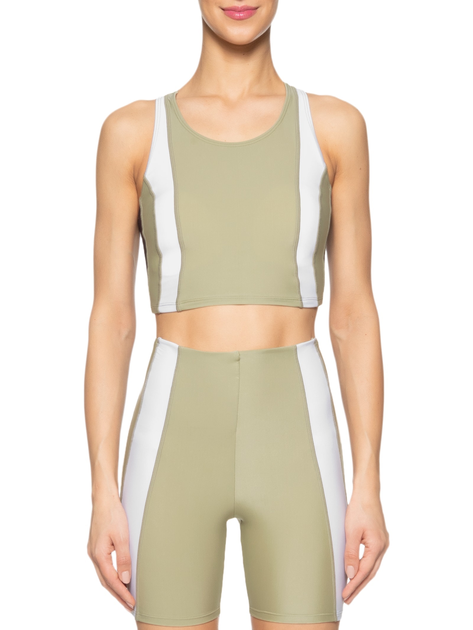 Top Nadador Liso Verde Body For Sure