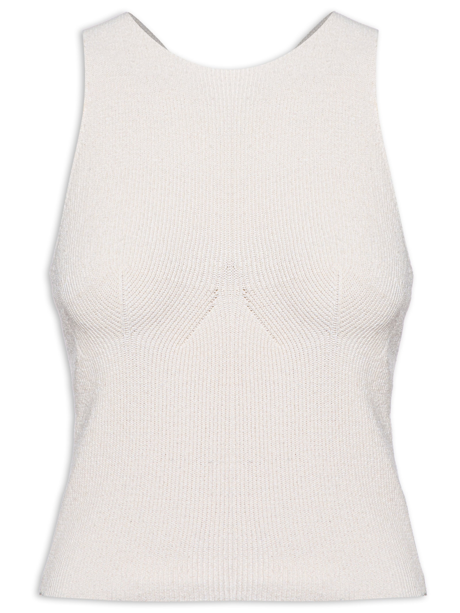 Top Nadador Tricot Ribana Bege Osklen