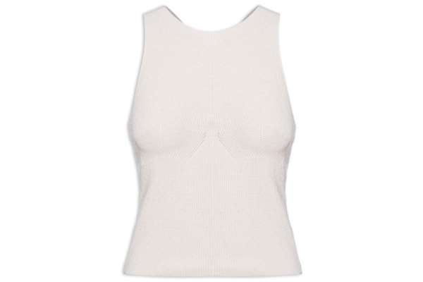Top Nadador Tricot Ribana - Bege
