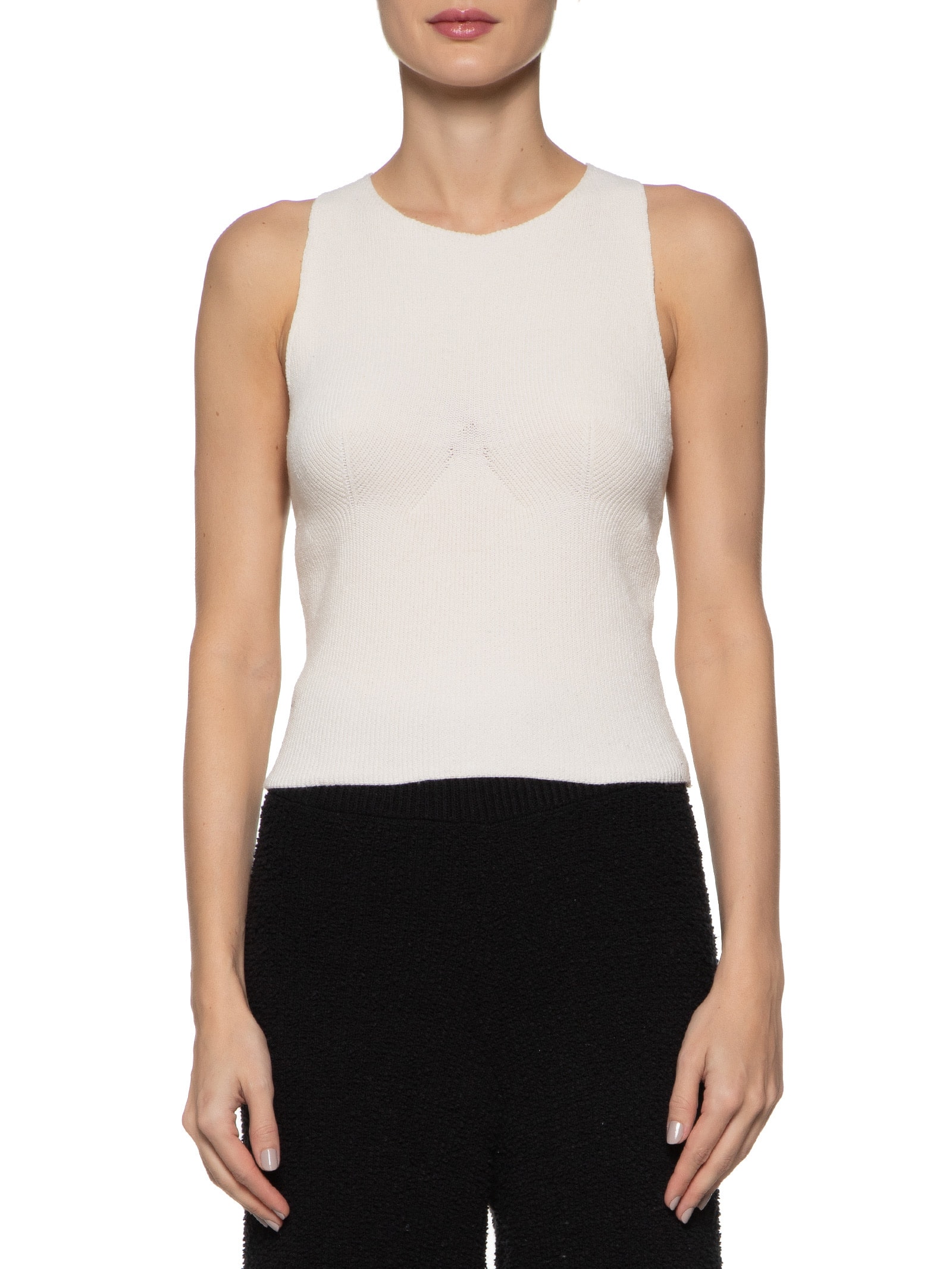 Top Nadador Tricot Ribana Bege Osklen