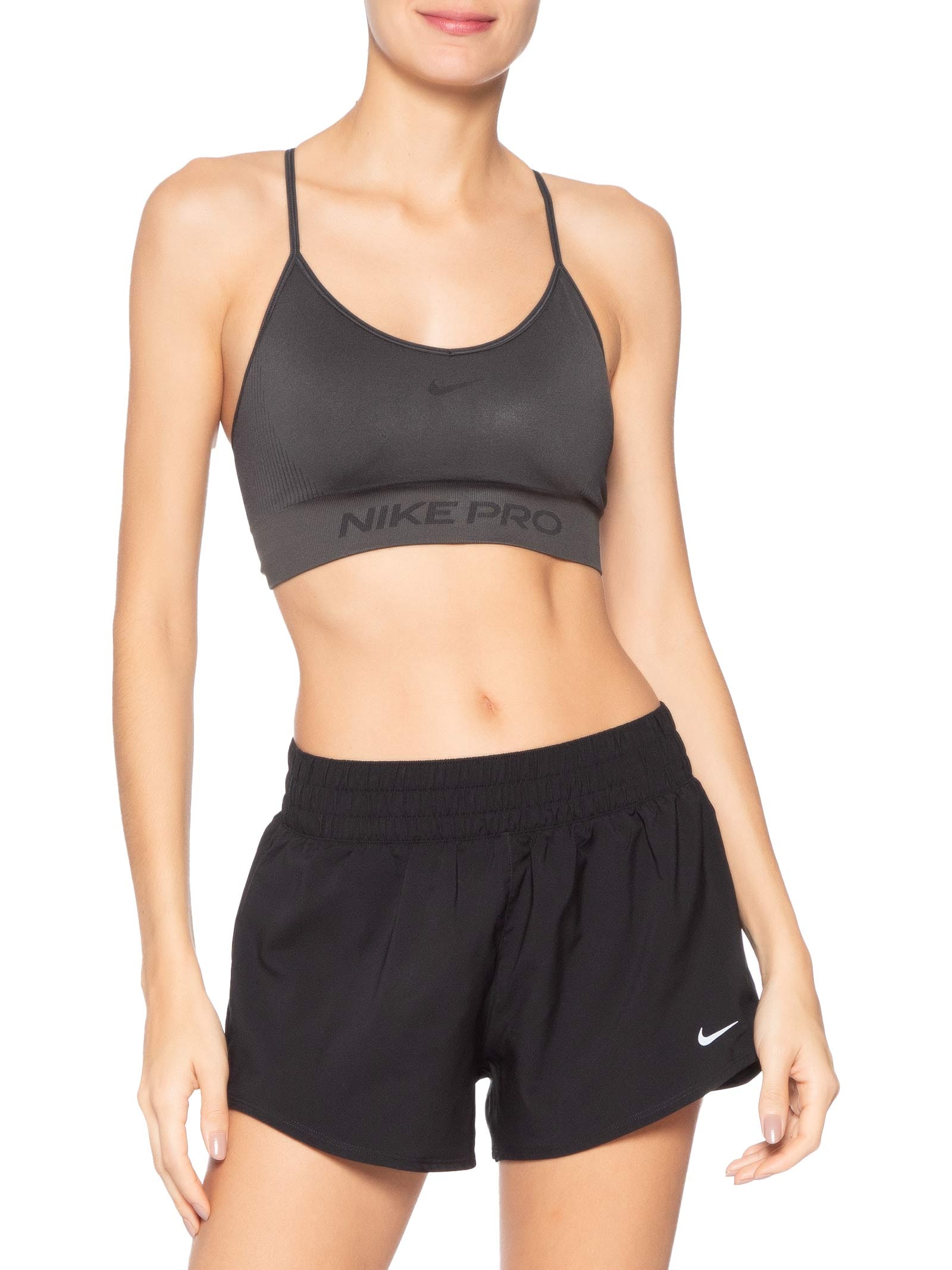 Top Nike Pro Seanless Feminino Preto Nike