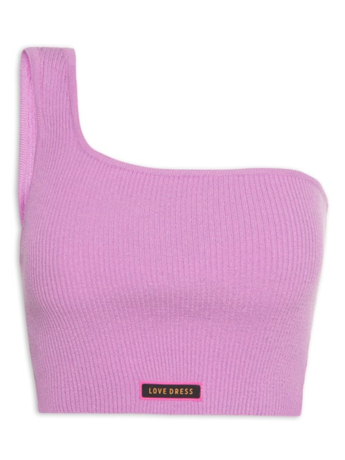 Top Ombro Só Canelado Tricot – Roxo