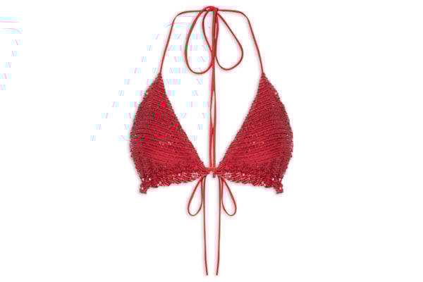 Top Paetê Bicolor - Vermelho