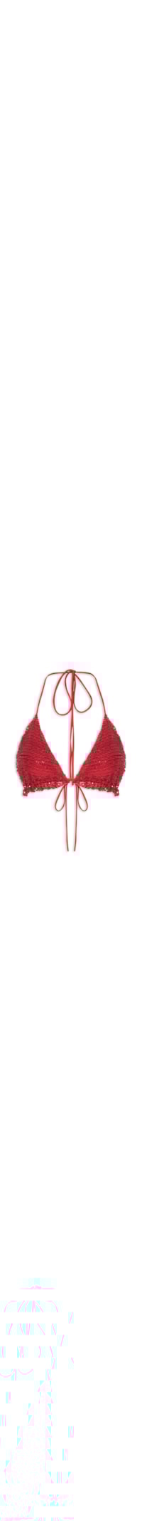 Top Paetê Bicolor - Vermelho