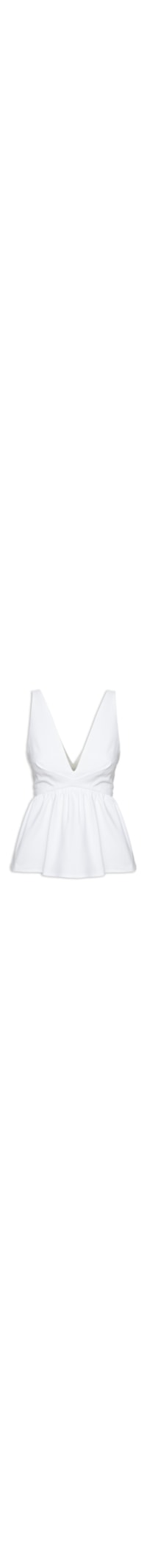 Top Peplum Piquet - Branco