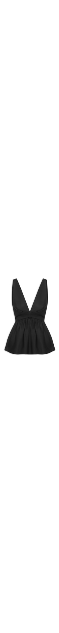 Top Peplum Piquet - Preto